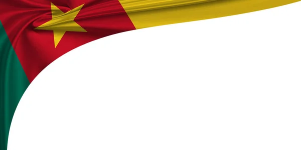 Білий Фон Прапором Камеруну Ілюстрація — стокове фото