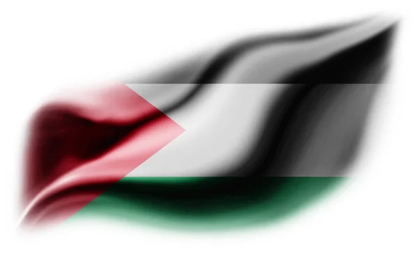 Fondo Blanco Con Bandera Palestina Rota Ilustración —  Fotos de Stock