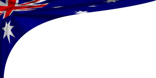 Vit Bakgrund Med Flagga Australien Illustration — Stockfoto