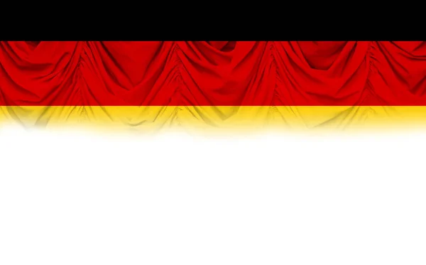 White Background Germany Flag Gradient Drapery Illustration — Stock Photo, Image