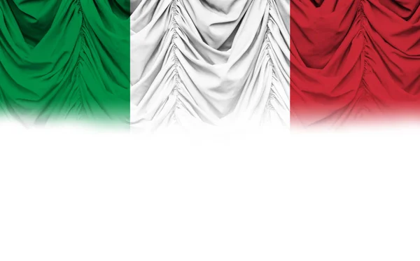 Fehér Háttér Olasz Zászló Gradiens Függöny Illusztráció — Stock Fotó