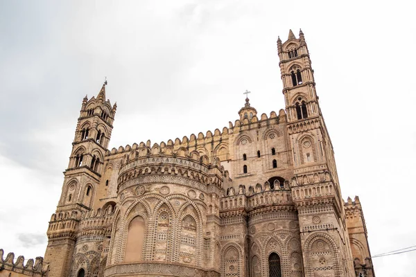 Widok Katedrę Palermo Sycylia Włochy — Zdjęcie stockowe