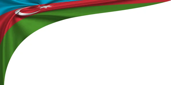 Fond Blanc Avec Drapeau Azerbaïdjan Avec Tourbillon Illustration — Photo