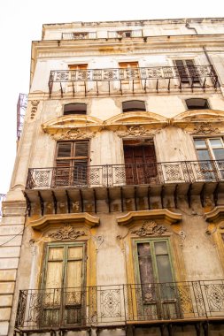 Palermo, Palermo, Sicilya, İtalya 'da eski bir saray manzarası