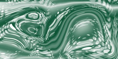 Yeşil dalgalı desenli ve beyaz benekli arkaplan