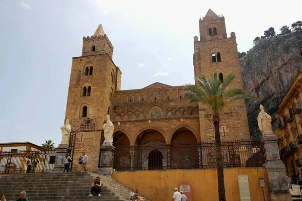 View Cathedral Cefalu June 2023 Cefalu Sicily Italy — Stock Photo, Image