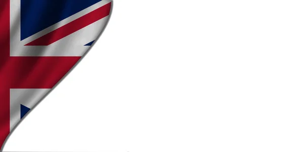 Fehér Háttér Anglia Zászlóval Bal Oldalon Illusztráció — Stock Fotó