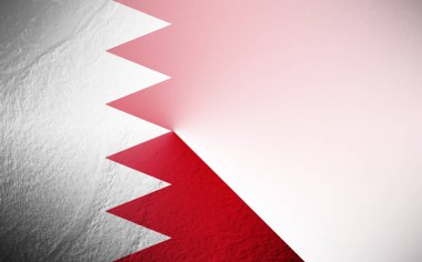 Bahreyn bayrağı beyaz arkaplanda bulanıklaştı