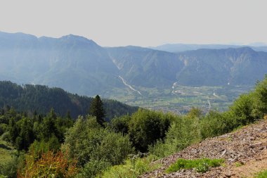 Vetriolo Dağı 'ndan Panorama, Levico Terme, Trentino Alto Adige, İtalya