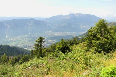 Vetriolo Dağı 'ndan Panorama, Levico Terme, Trentino Alto Adige, İtalya