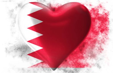 Kalp şeklinde bahreyn bayrağı
