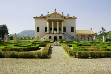 Monselice, Veneto, İtalya 'daki Villa Emo Capodilista manzarası