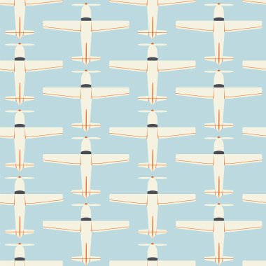 Kusursuz çocuklar, basit uçak modelleri. Mavi arka planda İskandinav tarzı sanat. Uçaklı çocuklar. Komik uçaklar.