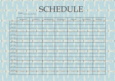 Çizim listesi çizelgesi beyaz düzlem şablonu. Uçan uçaklar çocuksu sanat eserleri. Basit bir model, yeniden boyutlandırması kolay. Vektör illüstrasyonu, kişisel düzenleyici.