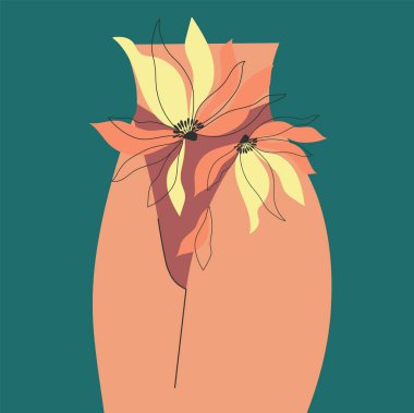 Kıllı bikini tüy dökümü ve hijyen çizimi. Kadın sağlığı, vücut pozitifliği. Vücut vektör kartına bayıldım. Çizgi film tarzında vektör illüstrasyonu. İzole edilmiş beyaz arkaplan.