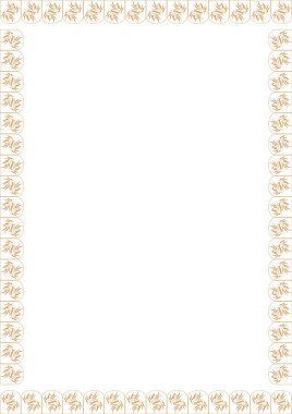 El çizimi vektör soyut çizgisi, çiçek çerçevesi. Barok çiçekli klasik tasarım konsepti. Beyaz arkaplanda izole edilmiş vektör çerçevesi