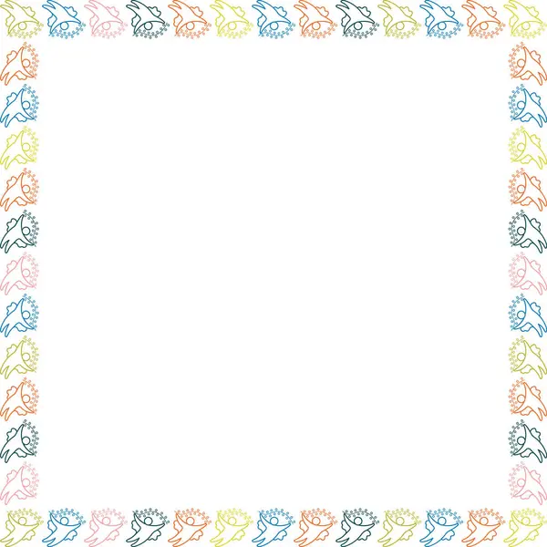 Kutsal melek çerçevesi. Mesajın için boş yeri olan yeni yıl karikatürü. Bebek partisi tasarımı