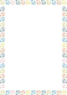 Kutsal melek dini çerçevesi. Mesajın için boş yeri olan yeni yıl karikatürü. Bebek partisi tasarımı