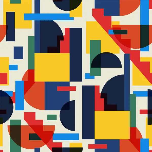 Geometrik şekilli soyut bir orta yüzyıl modeli. Modern boho minimalist dekoratif sanat. Duvar kâğıdı, arka plan, duvar iç mimarisi için tasarım. Vektör tarafsız illüstrasyon