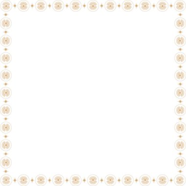 Mistik göz çerçevesi. Metnin için vektör göksel tahmin göz şablonu. Tanrı 'nın Gözü. El çizimi vektör çizimi beyaz arkaplanda izole edildi