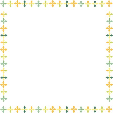 Yonca renkli bir çerçeve bırakır. Şükran Günü şablonu. Metnin için boş alanı olan çerçeve. Bebek partisi tasarımı