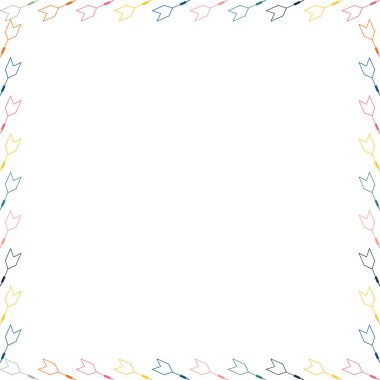 Dart oyunu çerçevesi. Metnin için boş alan ile beyaz arkaplan sınırında oyun yarışması. Bebek partisi tasarımı