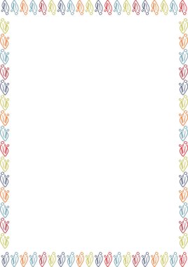 Çizgi sanatı basit bitki çerçevesi. Süslü bir şablon. Mavi bitki elementleri. Vektör tasarımı illüstrasyonu