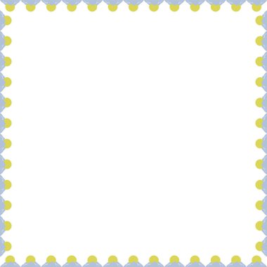 Mavi dağlar çerçeveli. Doğa ve kamp alanı vektör şablonu. Boş çerçeve kutusu. El çizimi vektör çizimi beyaz arkaplanda izole edildi