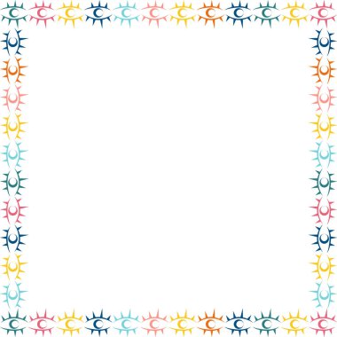 Renkli göz çerçevesi. Metnin için vektör göksel tahmin göz şablonu. Tanrı 'nın Gözü. El çizimi vektör çizimi beyaz arkaplanda izole edildi