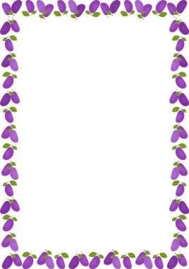 Sulu, taze, menekşe erikler. Estetik harika böğürtlenler dizayn şablonu. Metnin için boş alanı olan her tasarım için vektör illüstrasyonu