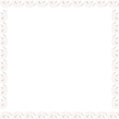 Kutup ayısı çerçevesi. Kutup ayısı çocuk odası basit sanat tasarımı. Metnin için boş alan var. Bebek partisi tasarımı. Tebrik kartı, baskı, poster, çıkartma için tasarım