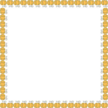 Çiftlik arazisi hasadı. Balkabağı sebze şablonu. Vektör sonbahar el karikatür tarzında çizilmiş resim