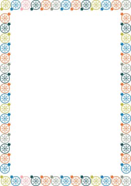 Noel dekorasyon çerçevesi. Noel oyuncaklarıyla kutlama şablonu. Metnin için boş alanı olan parlak kenarlık. Bebek partisi tasarımı