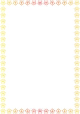 Kar tanesi kış çerçevesi. Beyaz arkaplan sınırında Noel kar taneleri ve mesajınız için boş alan. Bebek partisi tasarımı