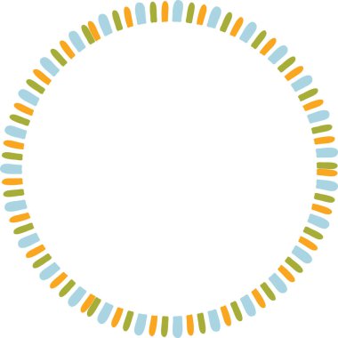 Renkli elementlerle karalama çerçevesi. Moda grafik şablonu. Güzel boş çerçeve kutusu. El çizimi vektör çizimi beyaz arkaplanda izole edildi