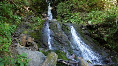 Sonbaharda Karpatlar 'da Şelale