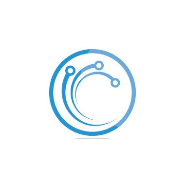 Soyut teknoloji vektör logosu tasarımı.