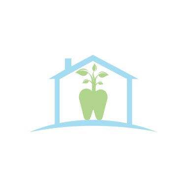 Diş bitkisi logosu tasarım şablonu. Dentrees Bitki vektör logo şablonu.