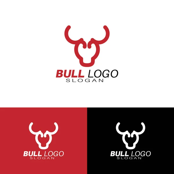 Cabeça Buffalo Bull Elegante Logo Símbolo Design Ilustração Vetor Para — Vetor de Stock