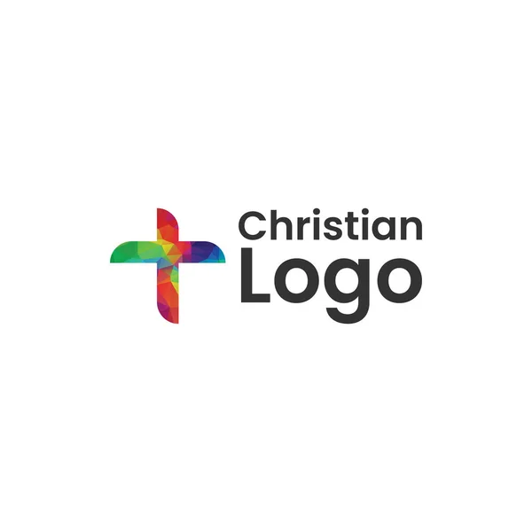 Design Kyrkans Logotyp Minimalistisk Logotyp Folk Kyrka Vektor Logotyp Design — Stock vektor