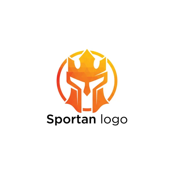 Guerreiros Espartanos Modelo Logotipo Ilustração Desenho Vetor — Vetor de Stock
