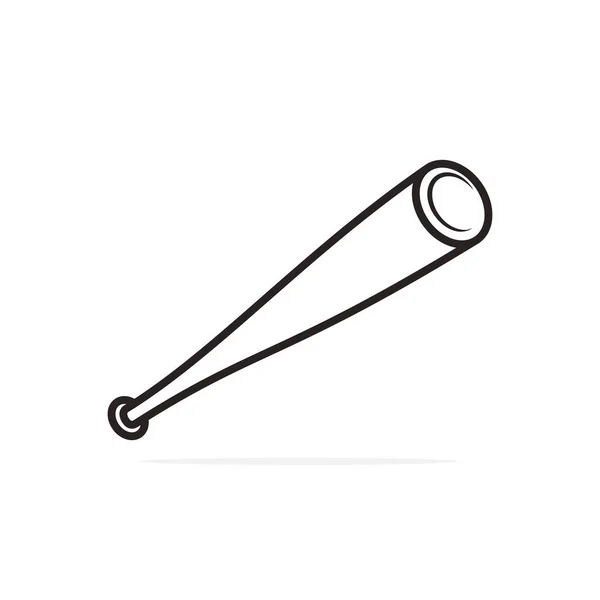 Baseball Stick Cartoon Vector Icon Illustration Sport Object Icon Concept — Stockvektor