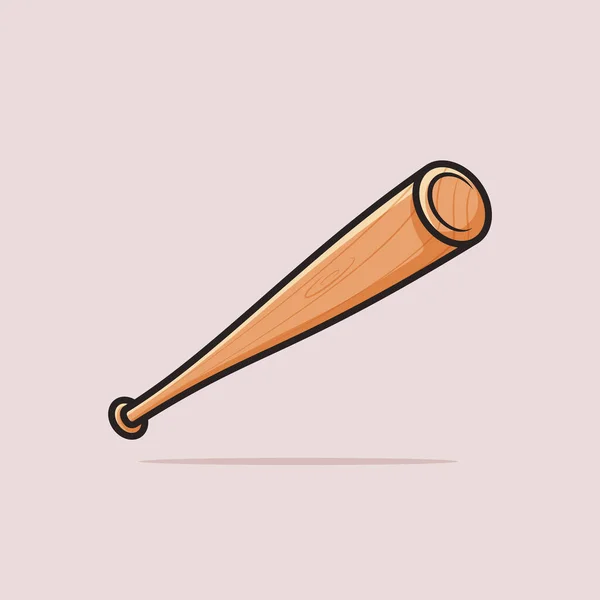 Bâton Baseball Cartoon Vector Icon Illustration Sport Object Icon Concept — Image vectorielle