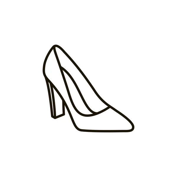 Sapatos Salto Alto Feminino Vermelho Ícone Vetor Ilustração Beleza Moda — Vetor de Stock