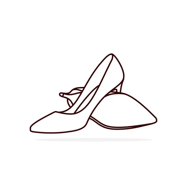 Femmes Été Printemps Automne Chaussures Mode Vectoriel Icône Illustration Concept — Image vectorielle