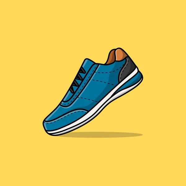 矢量图解 一双蓝色的运动鞋 矢量说明 — 图库矢量图片
