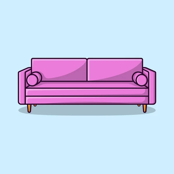 Luxury Pin Lounge Sofa Cushion Vector Design Illustration — Stock Vector