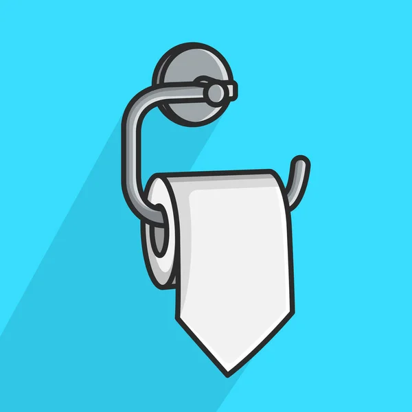 Tuvalet Kağıdı Rulo Vektör Simgesi Illüstrasyonu Sağlık Sağlık Konası Beyazı — Stok Vektör