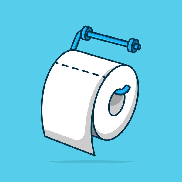 Toilettenpapier Rolle Vector Icon Illustration Healthcare Medical Icon Concept White — Stockvektor