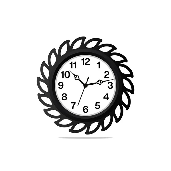 Reloj Redondo Mostrando Diez Medianoche Aislado Sobre Fondo Blanco Ilustración — Vector de stock